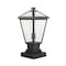 Z-Lite Talbot 1 Light Outdoor Pier Mounted Fixture, Oil Rubbed Bronze And Seedy 579PHMS-SQPM-ORB - alternate 5